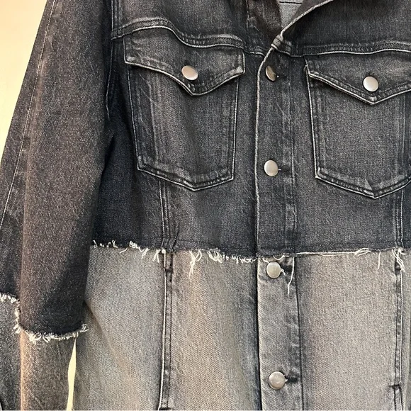 Frame Fashion Patchwork Jean Jacket - Picture 3 of 7